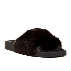Jeffrey Campbell Follow Me Faux Fur Slide